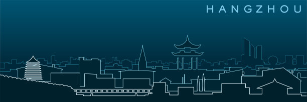 杭州多线、天际线和地标图片下载