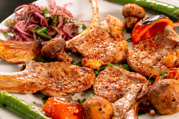 土耳其菜中的土耳其肉图片下载