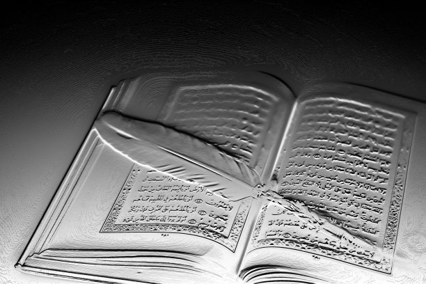 古籍和老式钢笔图片下载