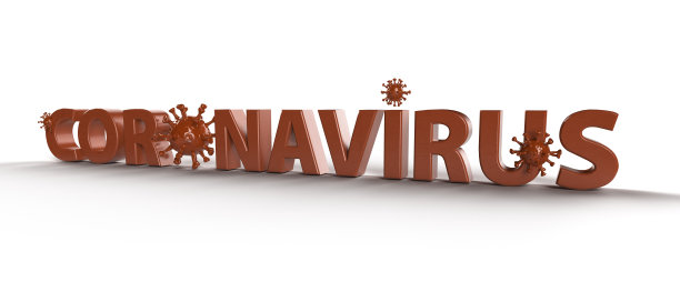 红色冠状病毒词与病毒细胞图片下载