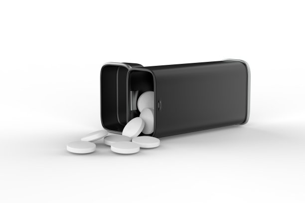 空白铸币罐的商标和设计。3 d渲染插图。图片下载