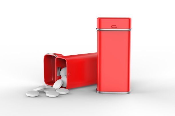 空白铸币罐的商标和设计。3 d渲染插图。图片下载