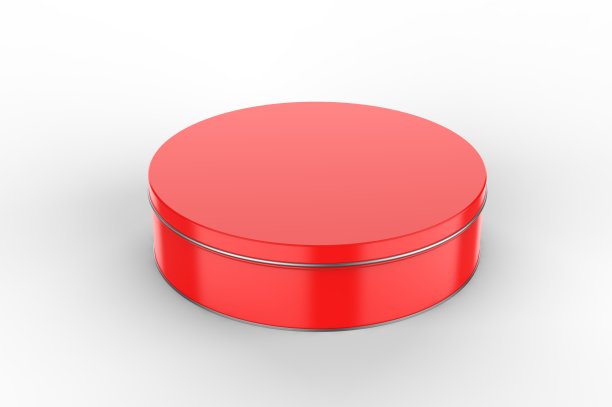 空白圆锡容器的品牌和设计。3 d渲染插图。图片下载