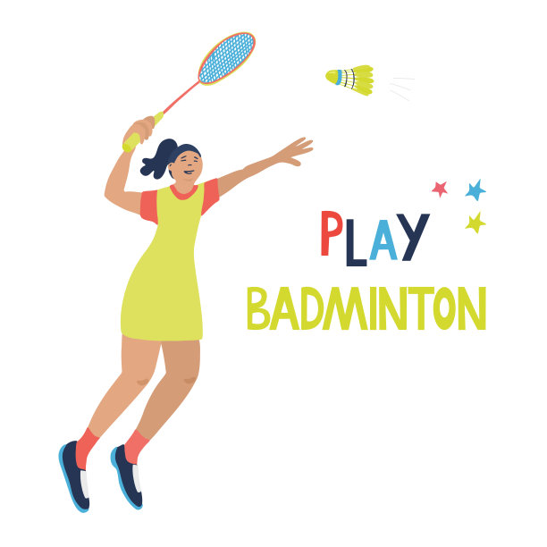 女人在打羽毛球图片下载