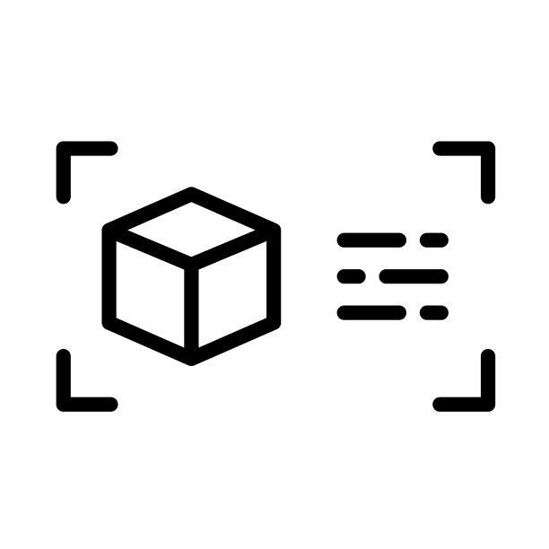 增强现实3D物体信息轮廓矢量图标图片下载