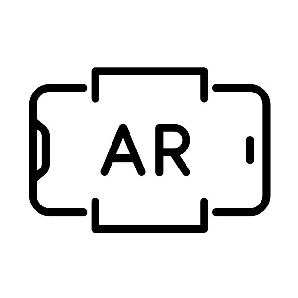 增强现实智能手机轮廓矢量图标孤立在白色背景。AR和虚拟现实线图标的网页设计，移动应用程序，ui设计和打印。未来技术的概念图片下载