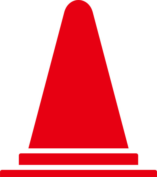 交通锥孤立矢量图图片下载