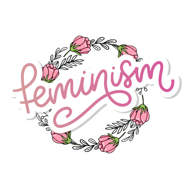 排版设计。女权主义的信。图形元素。印刷字体设计。女人励志口号。女权主义的口号。女孩力量报价。时尚插画。涂鸦风格的女权主义信件。图片下载