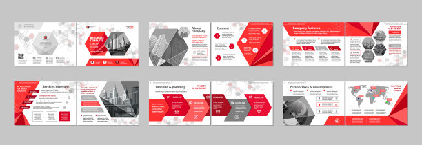 小册子创意设计。多用途模板与封面，背面和内页。图片下载