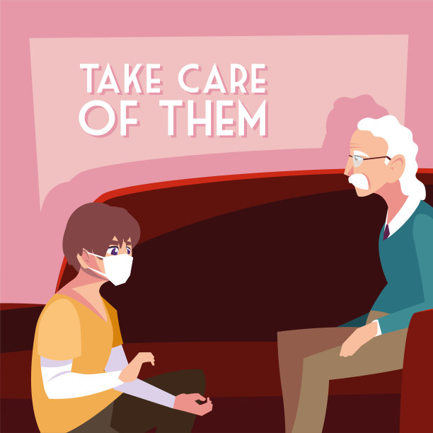 年轻人照顾老人，标签照顾他们图片下载