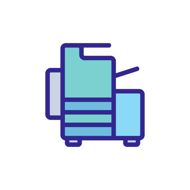 打印机墨盒图标矢量大纲插图图片下载