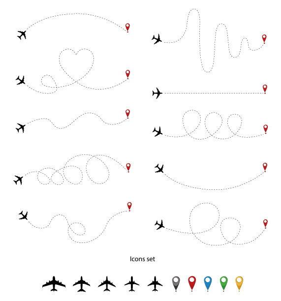 飞机的路径素材图片