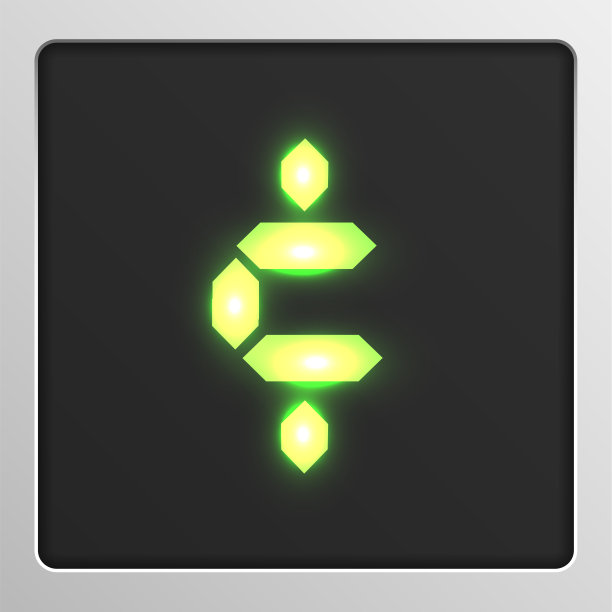 屏幕上的数字字符集字体，矢量插图图片下载