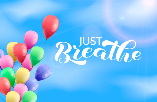 呼吸刷字。矢量股票插图的旗帜图片下载