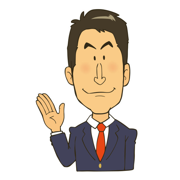 一个穿西装的男人的画像。举起一只手臂要求解释的状态。图片下载