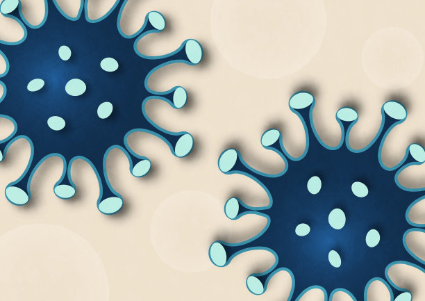 病毒，冠状病毒，2019-nCoV流感病毒的彩色图像。摘要疾病、感染背景。这一流行病的全球问题。图片下载