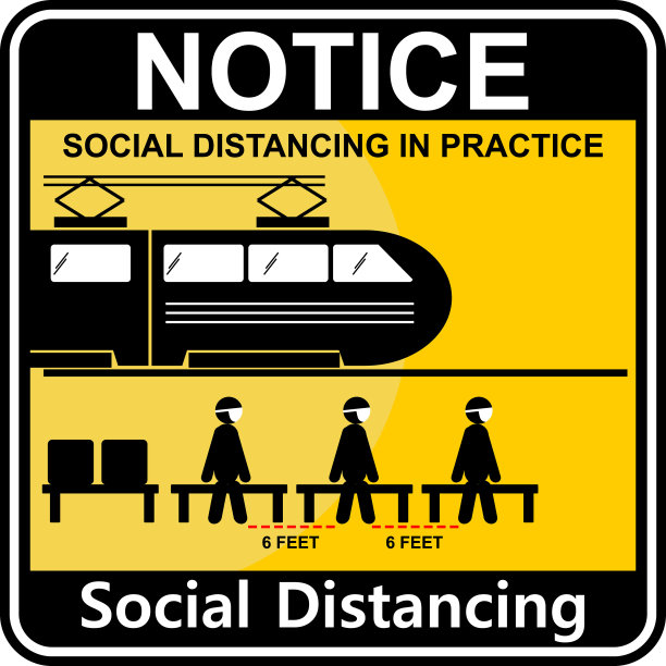 2019冠状病毒感染的旅客聚集在火车站，有社会地位图片下载