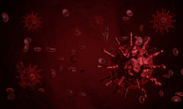 冠状病毒病COVID-19感染医学说明。病原呼吸道流感新冠病毒细胞。新冠肺炎的官方名称为COVID-19。3 d渲染。图片下载