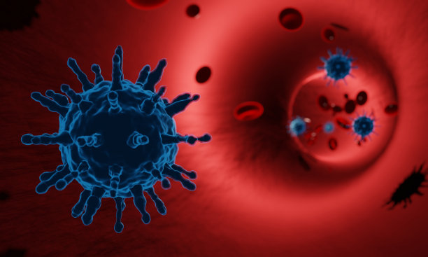 冠状病毒病COVID-19感染医学说明。病原呼吸道流感新冠病毒细胞。新冠肺炎的官方名称为COVID-19。3 d渲染。图片下载