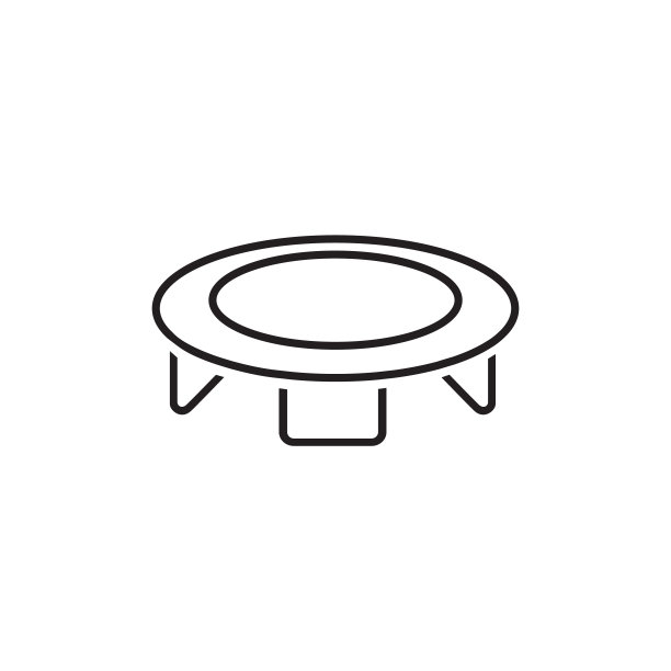 跳跃蹦床线图标孤立的白色背景。向量图片下载