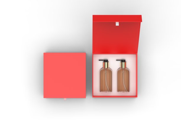 空白车身和手洗调度员品牌化礼盒，3d渲染插图。图片下载