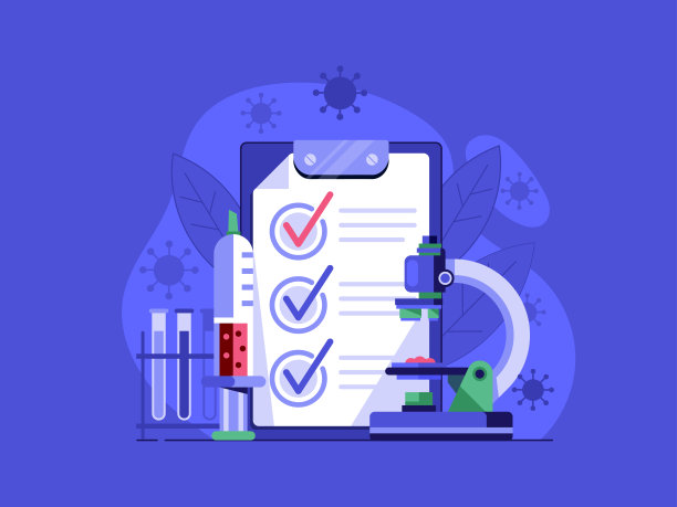 医院化验呈病毒阳性素材图片