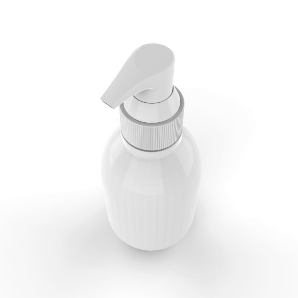 3d渲染空白包装化妆品塑料瓶孤立与白色背景。库存图片图片下载