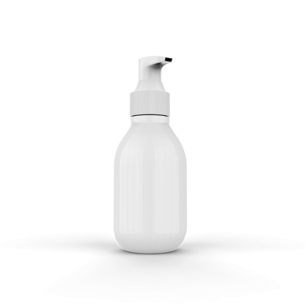 3d渲染空白包装化妆品塑料瓶孤立与白色背景。库存图片图片下载