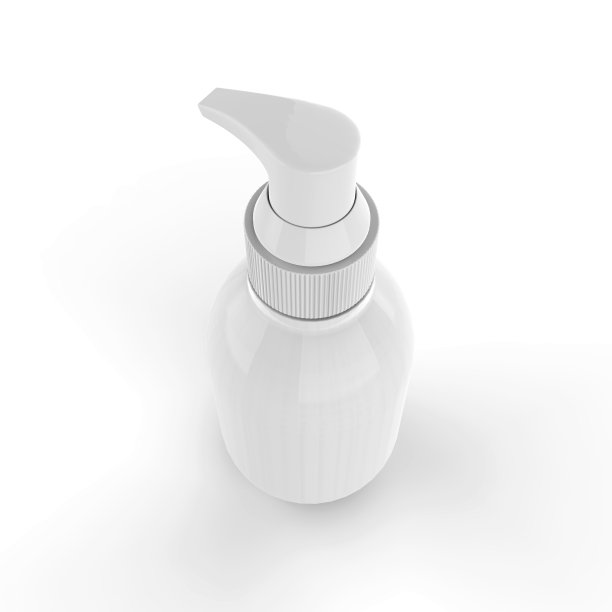 3d渲染空白包装化妆品塑料瓶孤立与白色背景。库存图片图片下载