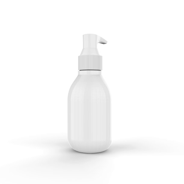3d渲染空白包装化妆品塑料瓶孤立与白色背景。库存图片图片下载