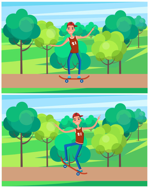 穿着衬衫的滑板者在滑板上制造戏法图片下载