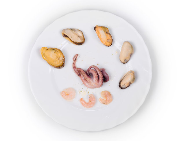 混合海鲜盘。图片下载