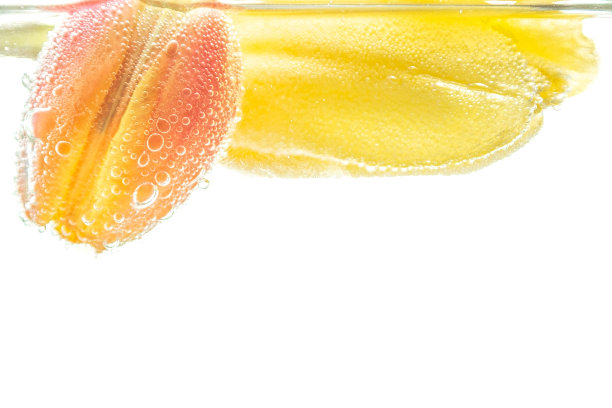 黄色和红色的郁金香泡泡图片下载