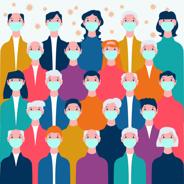 世界上由Covid-19或冠状病毒引起的大流行说明图片下载