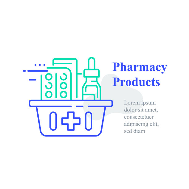 装满药篮，订购医疗产品，采购送货图片下载