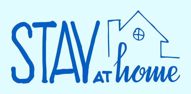 关于新型冠状病毒COVID-19的隔离标志，用于居家，阻止冠状病毒的传播。平面风格，海报，横幅，模板排版，矢量插图。图片下载