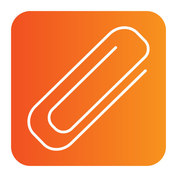 剪辑平面图标。回形针颜色图标在时尚的平面风格。Clinch渐变风格的设计，网页和移动应用的图形。图片下载