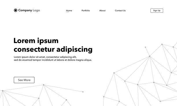 登陆页是背景网站。连接结构。网站或应用的模板。低聚，分子和通信。现代设计。摘要矢量风格。图片下载