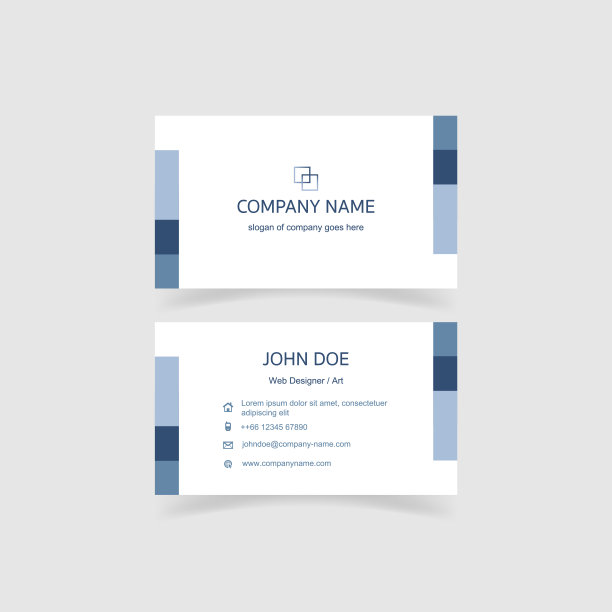 现代和干净的名片模板。矢量插图设计。图片下载