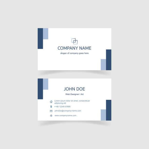 现代和干净的名片模板。矢量插图设计。图片下载