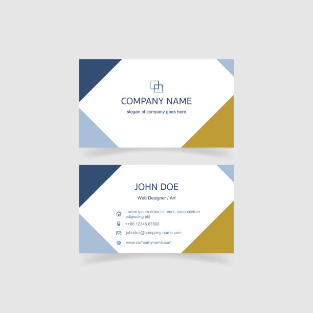 现代和干净的名片模板。矢量插图设计。图片下载