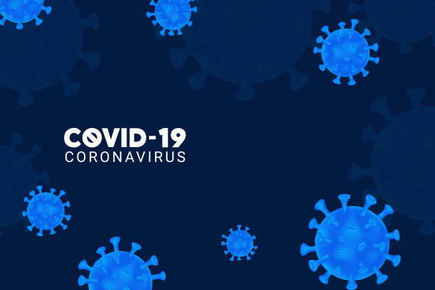 冠状病毒。新型冠状病毒肺炎新型冠状病毒(2019 - ncov)。Covid - 19新型冠状病毒。背景与现实的3d蓝色病毒细胞。背景为冠状病毒。矢量插图。冠状病毒的背景。图片下载