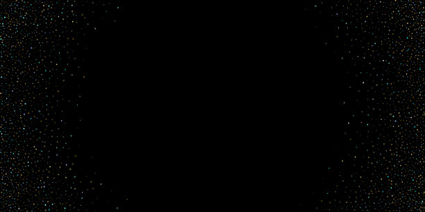 金色蓝色星星齿轮闪亮彩纸屑图片下载