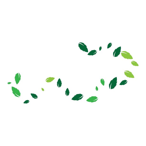 叶生态自然元素矢量图标图片下载