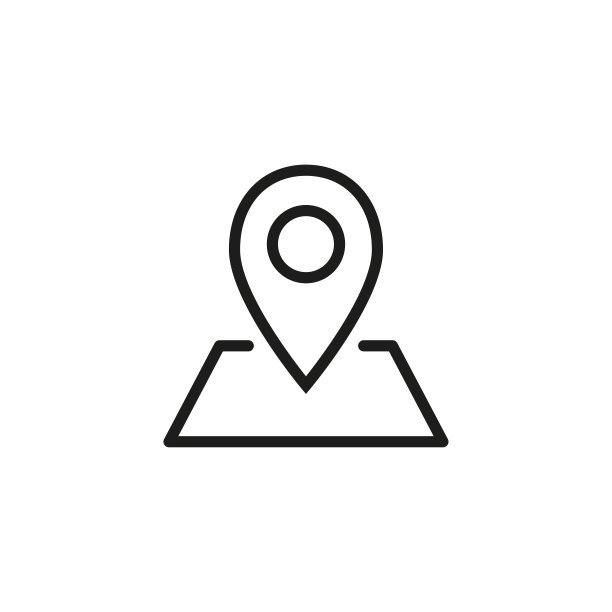简约地图图钉线条图标图片下载