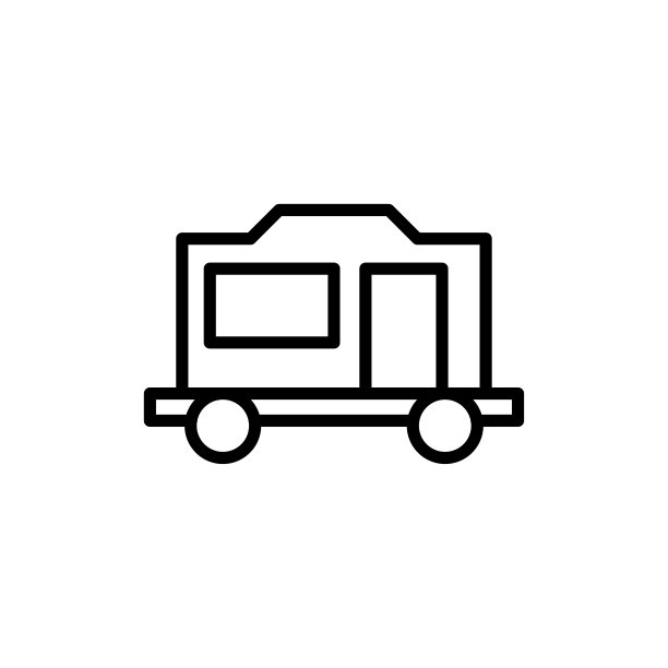 简单的商队线图标。图片下载