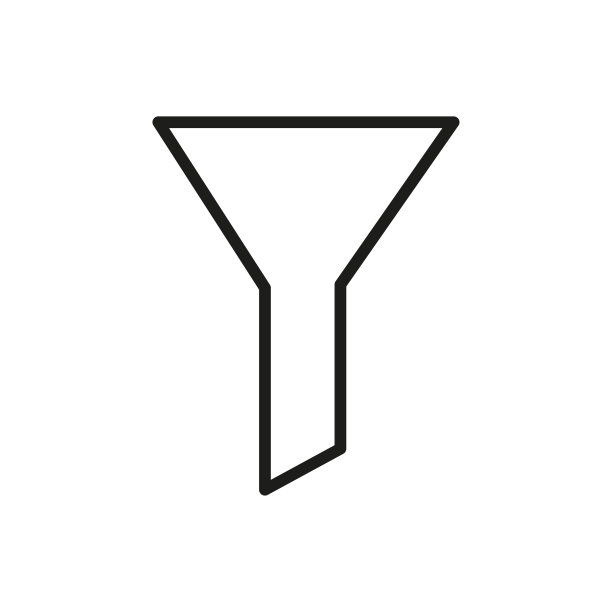 简单的漏斗线图标。图片下载