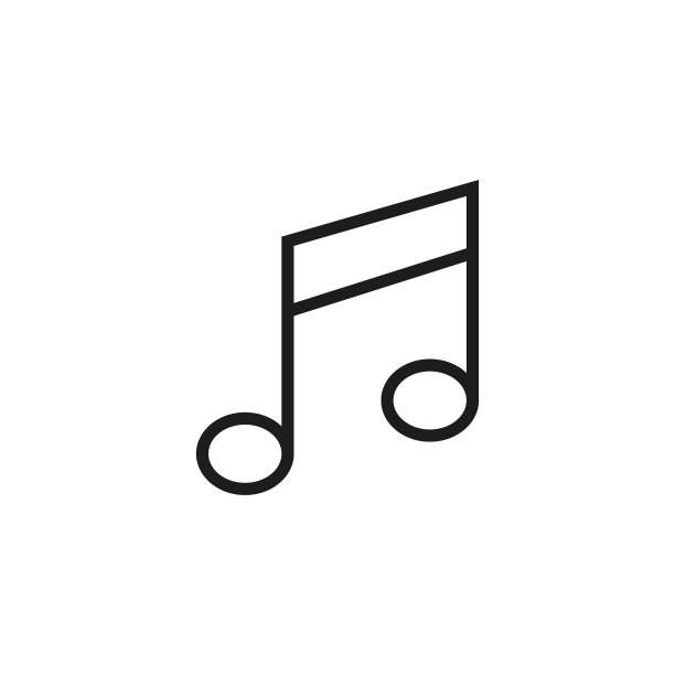 简约音符线条图标图片下载