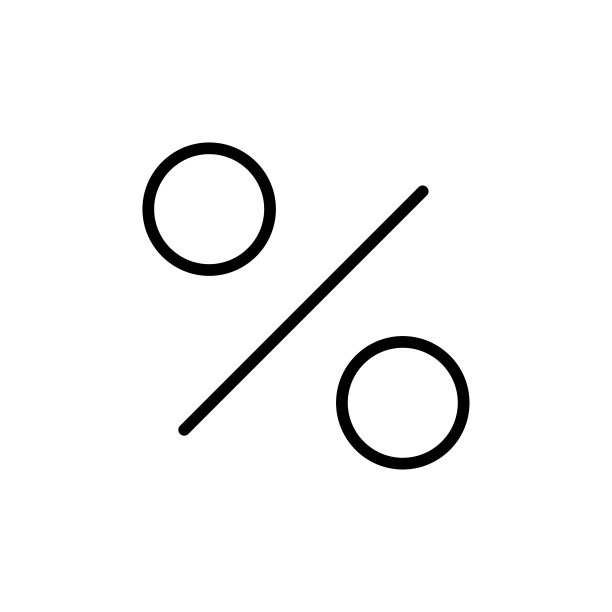 简单的折扣线图标。图片下载