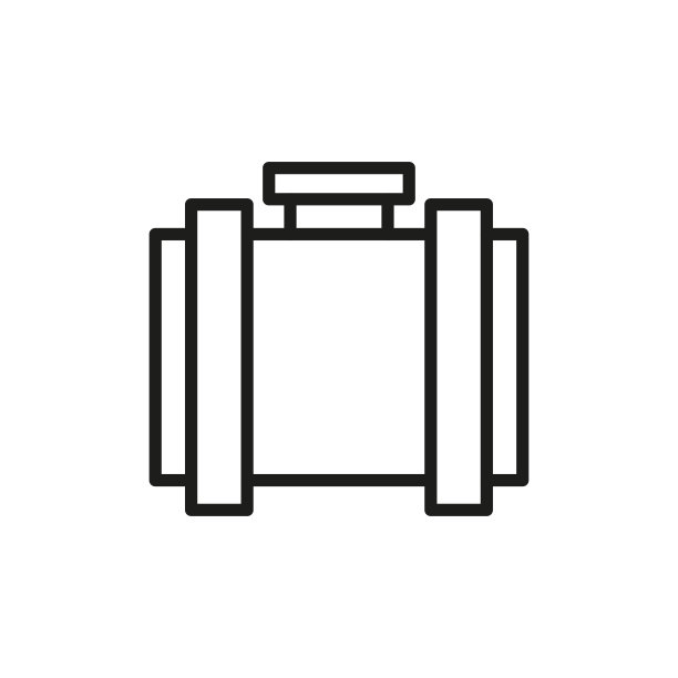 简单的行李线图标。图片下载